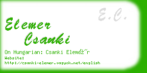 elemer csanki business card